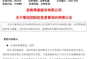 问事摇卦明日停牌！又一A股，筹划控制权变更